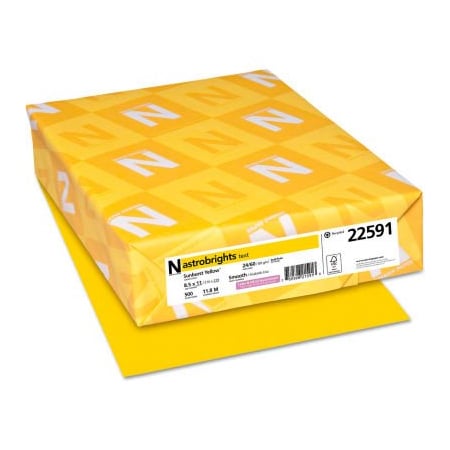 Colored Paper -  Astrobrights Paper, Yellow, 8-1/2in X 11in, 24 Lb., 500 Sheets/Ream